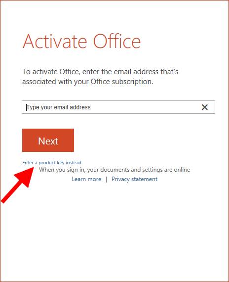 Activate office 2016 license key